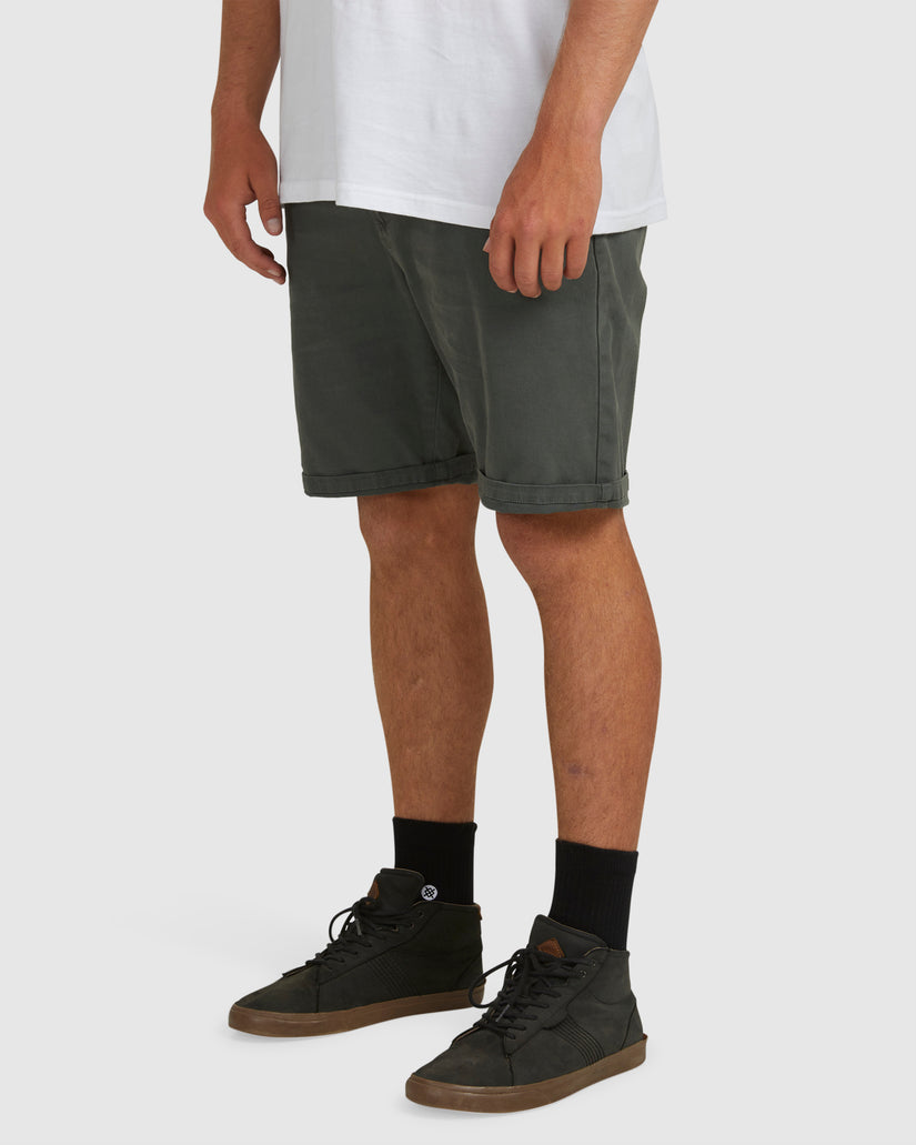 Mens Wave Wash Twill Shorts