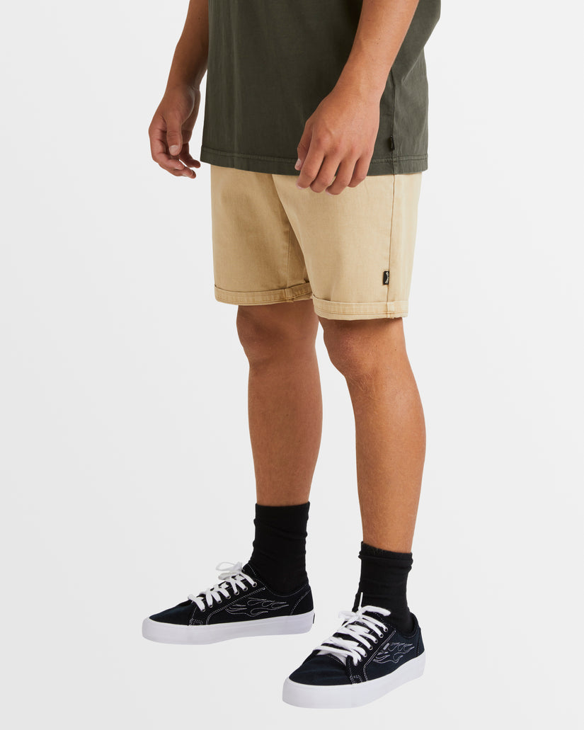 Mens Wave Wash Twill Shorts