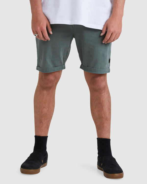 Mens Wave Wash Twill Shorts