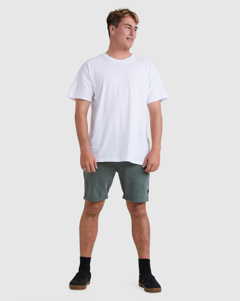 Mens Wave Wash Twill Shorts