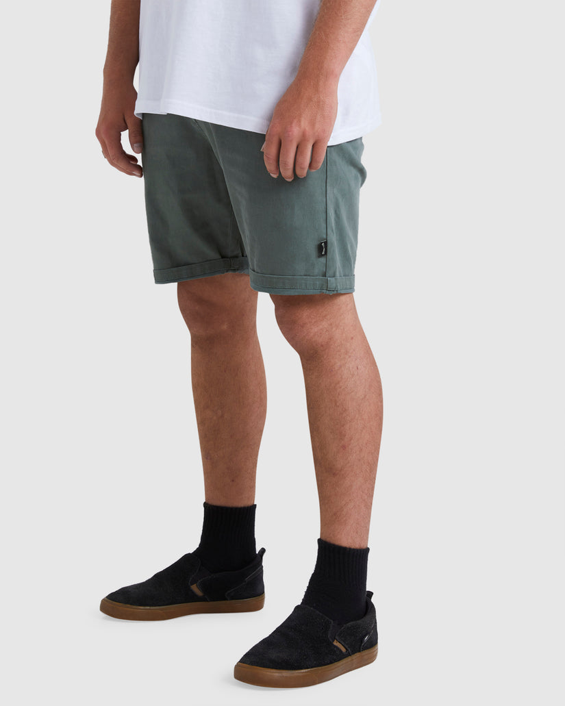 Mens Wave Wash Twill Shorts